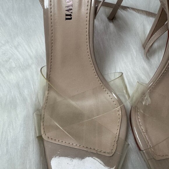 superdown Beige Heels with Clear Straps - Picture 2 of 6